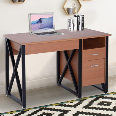

Lift-up Computer Desk Wood Top Office Workstation PC Laptop Study Table for Home Office