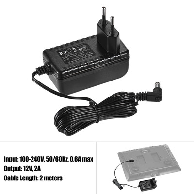 

YONGNUO 12V 2A Standard Power Adapter with UK Plug Wide Voltage 100-240V for YONGNUO YN300III YN216 YN1410 YN300Air YN160III YN168