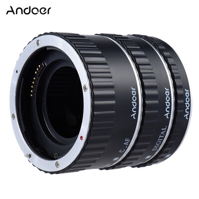 

Andoer Colorful Metal TTL Auto Focus AF Macro Extension Tube Ring for Canon EOS EF EF- 60D 7D 5D II 550D Red