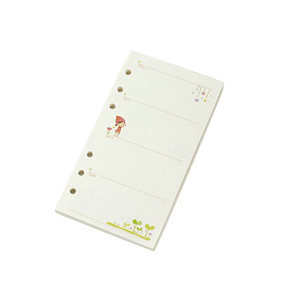 

45 Sheet A5 A6 Colorful Loose Leaf Notebook Refill Spiral Binder Planner Inner Page Office Supplies