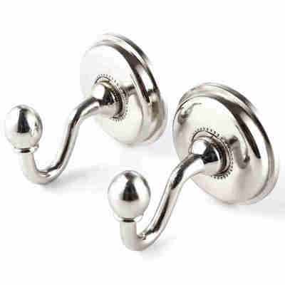 

UpperX 2x silver metal wall hook for curtain tieback 0014