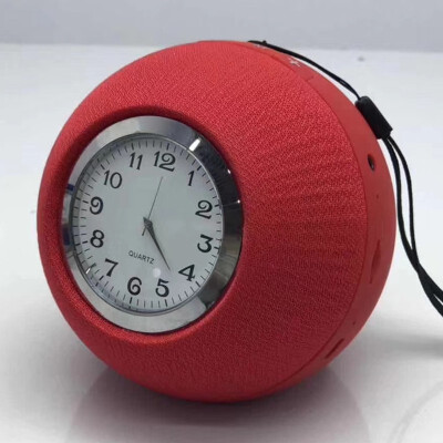 

Desktop clock bluetooth audio mobile computer wireless watch speaker FM radio TF card AUX input player portable stereo speakers