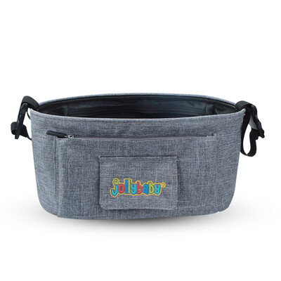 

Universial Stroller Organizer Oxford Diaper Bottle Storage Buggy Bag Cup Holder Grey
