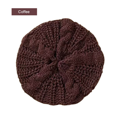 

Winter Warm Women Knitted Braided Beanie Hats Wool Crochet Slouchy Beanies Lady Beret Hat Ski Cap