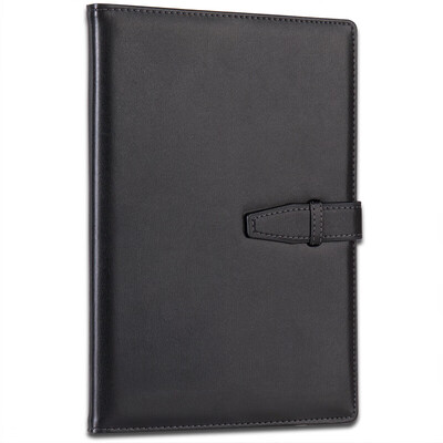 

Deli deli 16K120 large mid-range buckle with leather surface simple business notebook notebook brown 3334