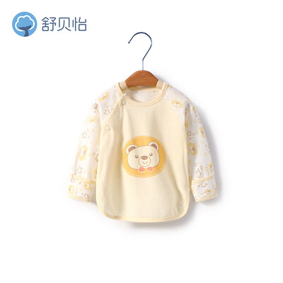 

Shu Beiyi newborn shirt cotton summer baby underwear baby clothes half back spring&autumn D29015 yellow 59cm