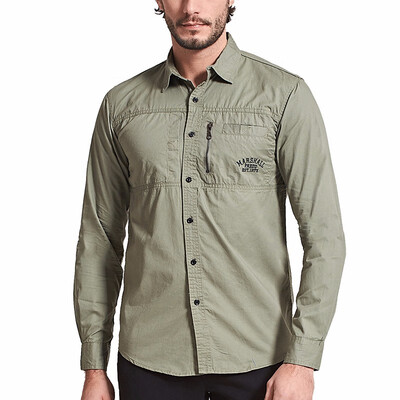 

Fashion Men Military Shirt Long Sleeve Multi-pocket Casual Shirts Brand Clothes Plus Size Shirt