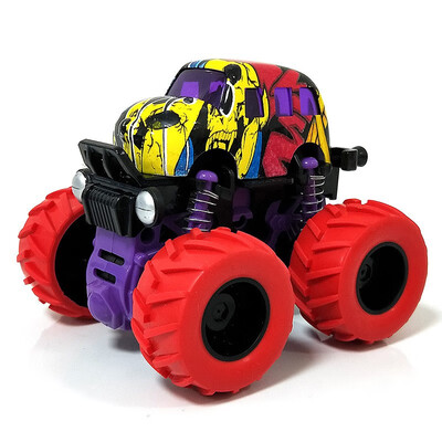 

Hot Sale Car Toy Cartoon Graffiti Car Model of Bigfoot Alloy Vehicle with Return Inertia for Children Gift