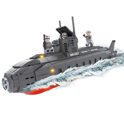 

DIY Army 506 PCS ABS Plastic Military Weapon Submarine Building Blocks Toy Compatible With Lego Cartoon Figure Brick For Kids