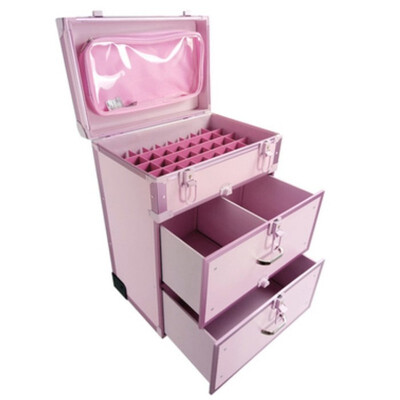 

Professional makeup trolley case large capacity luggage bags cosmetology multilayer aluminum frame cosmetic bag travel suitcase