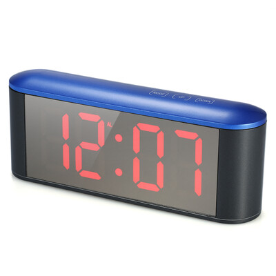 

Digital Touch Control LED Mirror Clock USB Powered 12H24H °C°F Display Alarm Clock with Snooze Function Adjustable LED Luminance