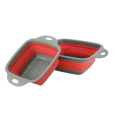 

Square Draining Outdoor Home Kitchen Collapsible Stretch Storage Vegetable Fruits Basket