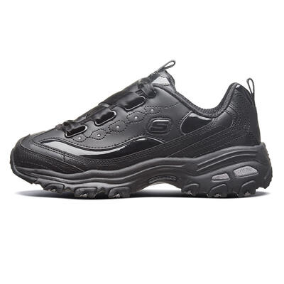 

Skechers fashion casual shoes silk lace panda low cut 11976 full black 36