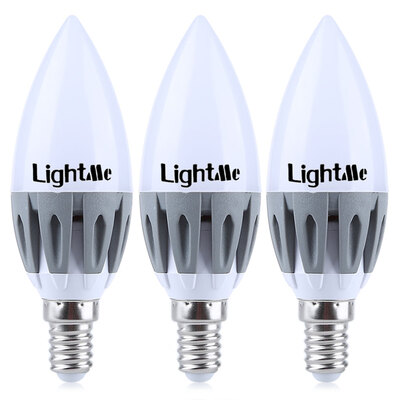

Lightme 3Pcs E14 220-240V C37 3W LED Bulb SMD 2835 Spot Globe Lamps Energy Efficient Lighting