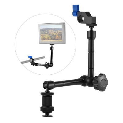 

Adjustable Articulating Friction Arm with 15mm Rod Clamp Mount for Field Monitor LED Light Flash Microphone Camera Cage Rig