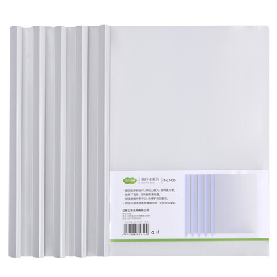 

Zhengcai ZNCI thick A4 transparent rod clamp folder tie rod report folder office supplies stationery 10 Pack 1425 white