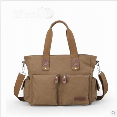 

2018 canvas leather crossbody military uniform leisure travel bag large capacity mens military retro crossbody bag