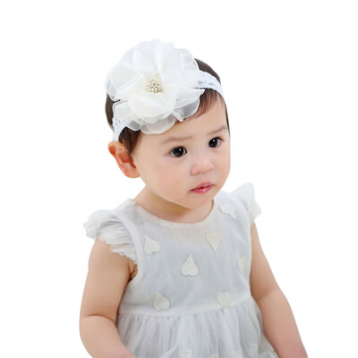 

Baby Headbands Elastic Knotted Cotton Girls Hairbands Hair Accessory for Newborn Toddler Children Pink Flower