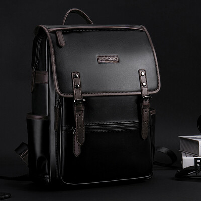 

MashaLanti Fashion Mens Bag Trend Backpack Mens Business Multifunction Computer Bag Casual Large Capacity Schoolbag Travel Bag Q057 Black
