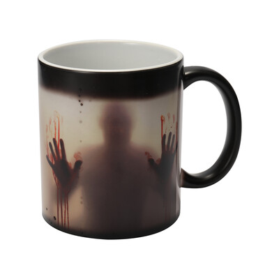 

Christmas Eve Halloween Gift Creative Surprise The Walking Dead Zombie Cup Ceramic Heat Sensitive Mug