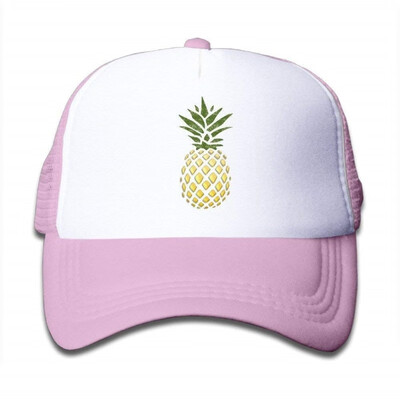

NVJUI JUFOPL Kids Gold Pineapple Trucker HatsYouth Mesh CapsSnapback Baseball Cap Hat