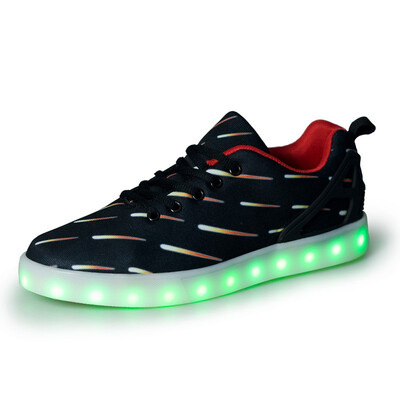 

Autumn mens shoes ghost dance shoes Meteor glow shoes couple students Korean version of the charge LED colorful lights fluorescen