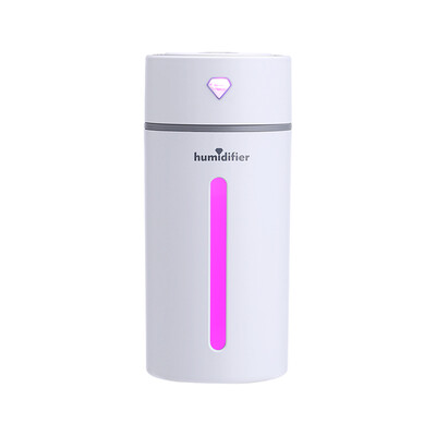

Diamond Cup Ultrasonic Humidifier Air Purifier with LED Lights 250ML Mini USB Nebulizer Car Aroma Diffuser Mist Maker