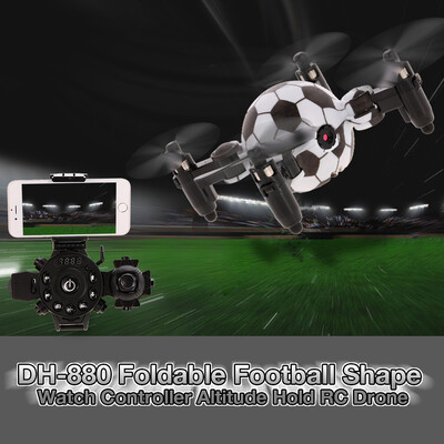 

KANDY TOYS DH-880 03MP Wifi FPV Foldable Football Shape Watch Controller Altitude Hold RC Drone