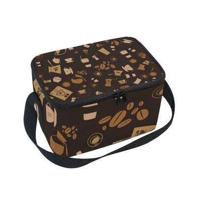

ALAZA Lunch Box Tea Pot Insulated Lunch Bag Large Cooler Tote Bagfor Men Women