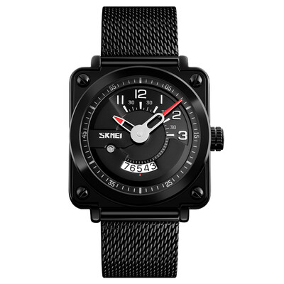 

SKMEI Fashion Stainless Steel Quartz Men Watches 3ATM Water-resistant Casual Man Wristwatch Male Relogio Musculino Date