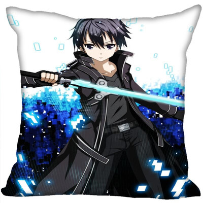 

Sword Art Online Pillow Cover Bedroom Home Office Decorative Pillowcase Square Zipper Pillow Cases Satin Fabric No Fade