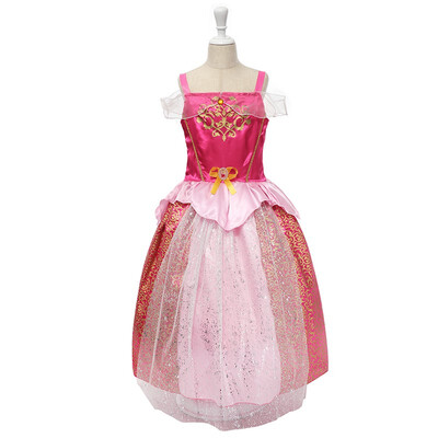 

MUABABY Girls Rapunzel Dress Kids Snow White Princess Costume Children Cinderella Aurora Sofia New Year Party Cosplay Dress