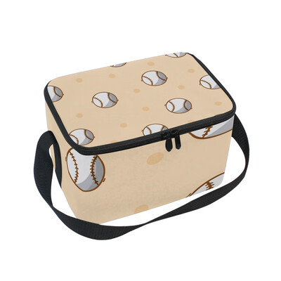 

ALAZA Lunch Box Insulated Baseball Sport Balls Lunch Bag Large Cooler Tote Bag for Men Women