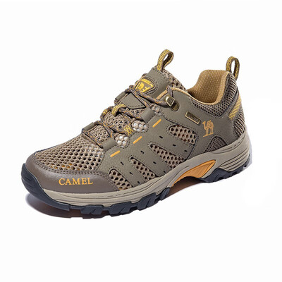 

Camel outdoor CAMEL outdoor couple walking shoes wear-resistant breathable tie low to help hiking walking shoes male A912303085 khaki 39