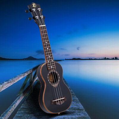 

21" Soprano Ukulele 4 Strings Spruce Ukulele Ultrathin Special Black Color