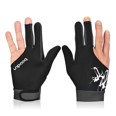 

BOODUN 1Piece Billiard Glove 3 Fingers Cue Sports Glove Men Women Billiard Shooters Right Left Interchangeable Snooker Gloves