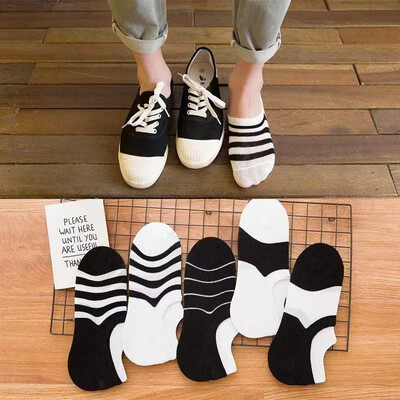 

Aa-shop Men Socks Invisible Stripe Simple Cotton Business Socks
