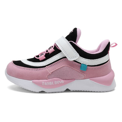 

New Durable Kids Shoes Fashion Striped Contrast Color Boys Girls Sneakers 2018 Children Sports Shoes Running