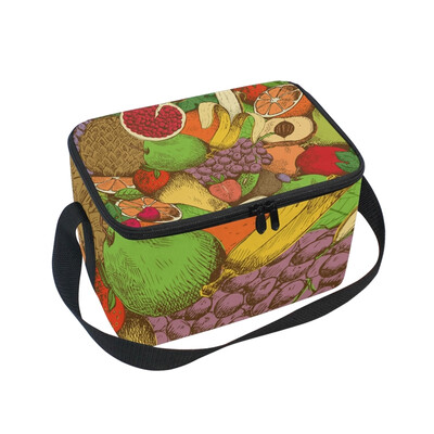 

ALAZA Lunch Box Insulated Fruits Pattern Lunch Bag Large Cooler Tote Bag for Men Women