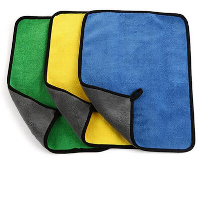 

Shuoji SUOTJIF car wash towel double thickening thick coral fleece cleaning cloth household towel car supplies absorbent towel 3 30cm40cm mixed color