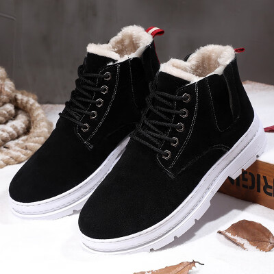 

Mens Winter cotton shoes Warm snow boots Martin boots