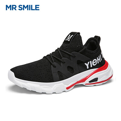

Mr Smile MR SMILE ins Korean version of the trend of wild sports casual running net red men white shoes black 40