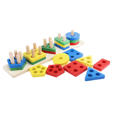 

Shape Matching Geometry Game Cognition Puzzle Wooden Educational Toy