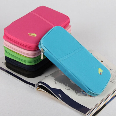 

Multi-Functional Travel Passport Package Credit ID Card Cash Wallet Multicolor Holder Case Document Storage Bag Purse Documents Zi