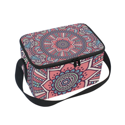

ALAZA Insulated Lunch Box Colorful Roma Design1 Lunch Bag for Men Women Portable Tote Bag Cooler Bag