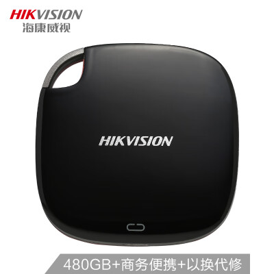 

Hikvision 480GB USB30 mobile hard disk solid state PSSD T100 series high speed storage compact portable black