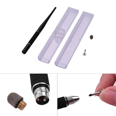 

2-in-1 Capacitive Stylus Pen High Precision with Fiber Tip&Disc Tip Metal TouchScreen Pen for Cell Phone Tablet Laptop Writing