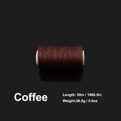 

10mm 50 Meters Long Flat Waxed Thread Waxed String for Leather Sewing