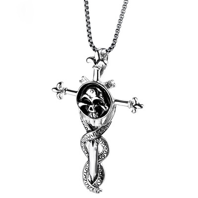 

Stainless Steel Cross Necklace For Men Woman Punk Cute Vintage Rock Hiphop LP00111