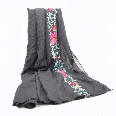 

Tribal Large Print Cotton Linen Floral Blanket Scarf